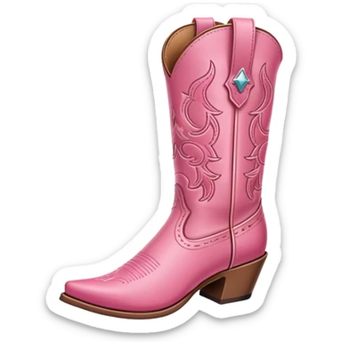 pink cowgirl boot sticker