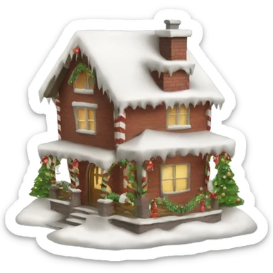christmas house sticker