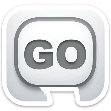 black lettering GO sticker