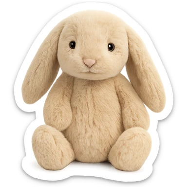 cute holland lop jellycat bunny plushie sticker