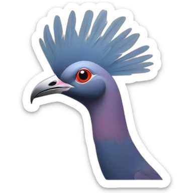 Victoria crowned pigeon  sticker