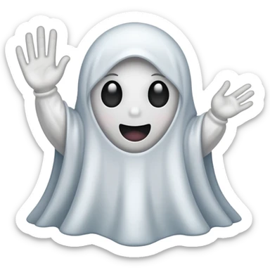 Cute ghost siéging heil sticker