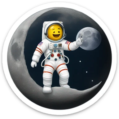 Un astronaute sur la lune sticker