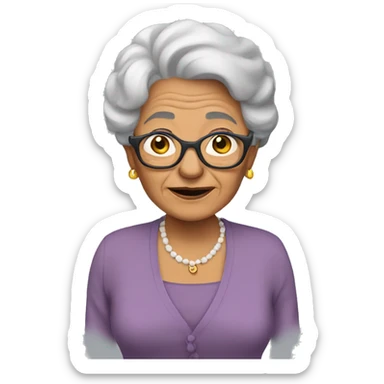 Abuela fumando sticker