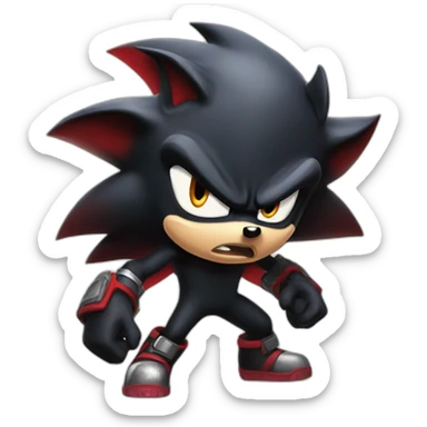 Shadow the hedgehog angry sticker