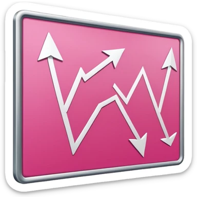 pink business strategy board. showing pick arrows png image sticker