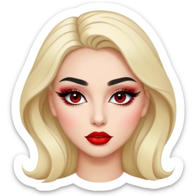 pretty baddie with makeup sticker