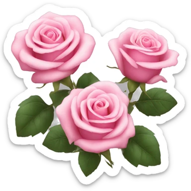 Cute pink roses sticker
