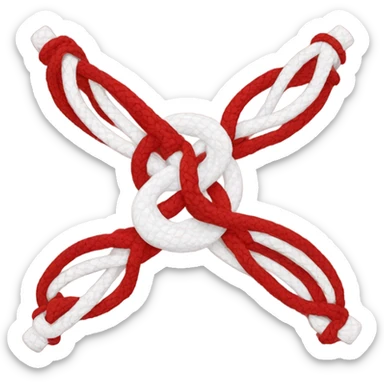 Red and white best friends bracelets sticker