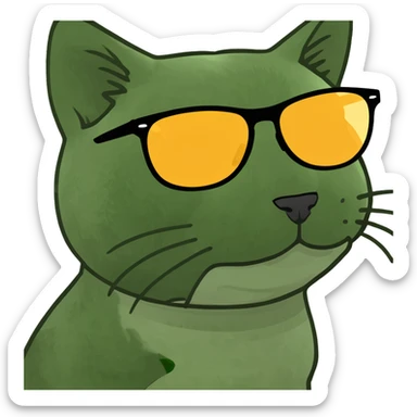 Cat with sunglasses😴🥰🥺 sticker