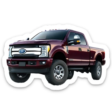 Lifted maroon f350 sticker