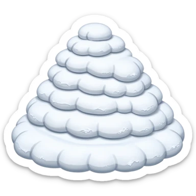 a Snow pile without face   sticker