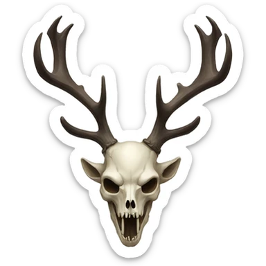 Wendigo with deer skull head  sticker