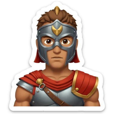 gladiator with mask sticker