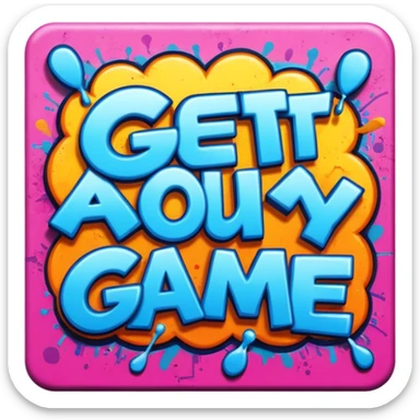 Graffiti that says "Get out of my game!!" sticker