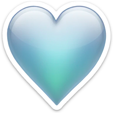 Clear heart sticker