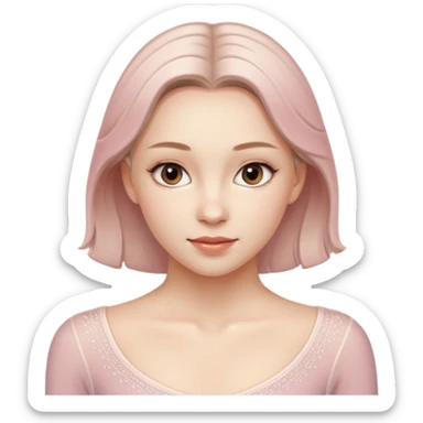 Cinematic Realistic Anna Shcherbakova figure skating Portrait, depicted with lifelike skin texture, subtle rosy undertones, and soft natural lighting that enhances the gentle contours of her face. sticker