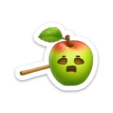 pomme avec une fléche sticker