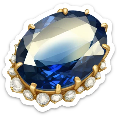 sapphire oval gem sticker