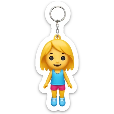 Cartoon key chain – cute character figure dangling. sticker