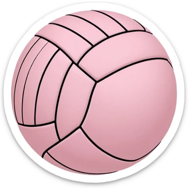 light pink pastel pink volleyball  sticker