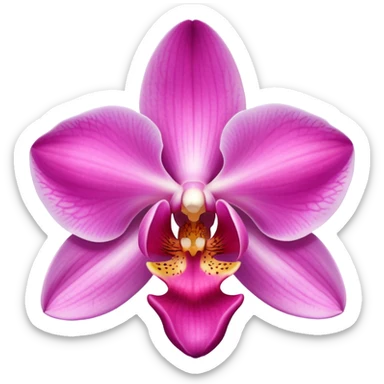 Baby pink orchid flower  sticker