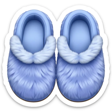 periwinkle fur slippers sticker