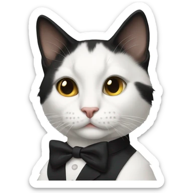 Tomboy tuxedo cat sticker