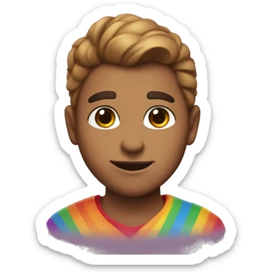 Corazon de arcoiris sticker