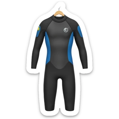 wetsuit hang on a hanger full sticker