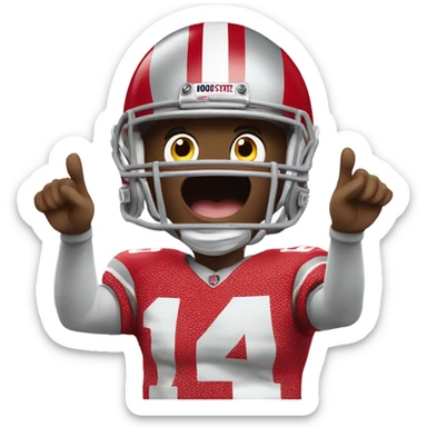 Ohio state buckeye cheering  sticker