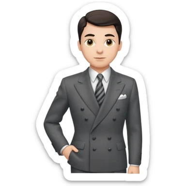 A person wearing a 1940s suit sticker