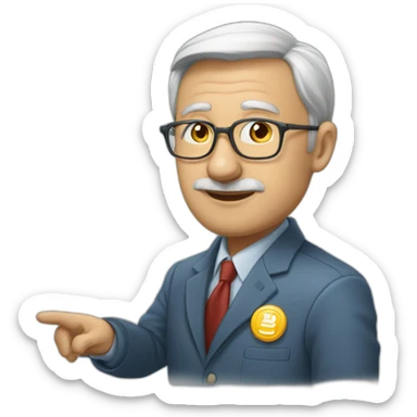 un professeur disputant un élève sticker