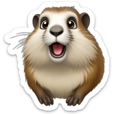 Marmotte sur une montagne sticker