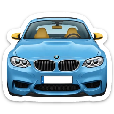 Make emoji of bmw logo sticker