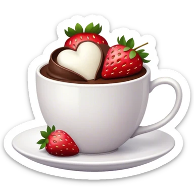 Chocolate covered Strawberries cup sticker