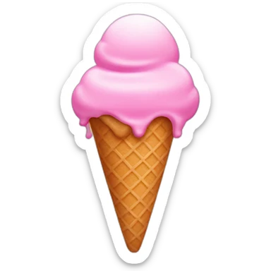 pink ice cream sticker