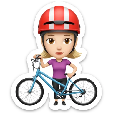 Wife being impatient on a bicycle sticker
