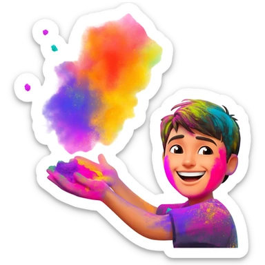 Holi emoticon emoji sticker