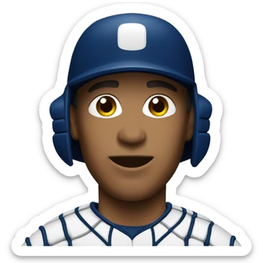 Baseball catcher sticker