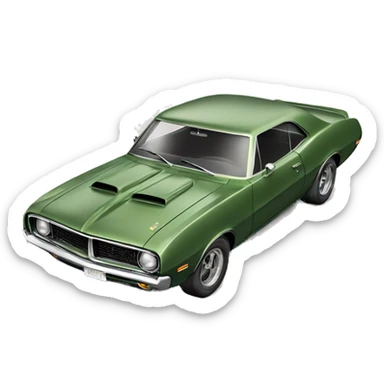 Late 1960s muscle car sticker
