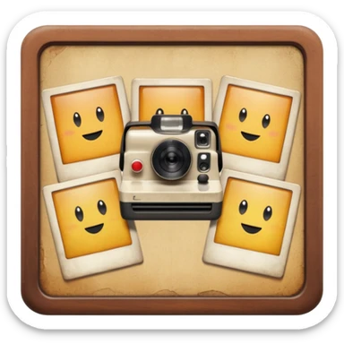 board with 6 polaroid photo sticker