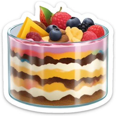 Dessert in glas sticker