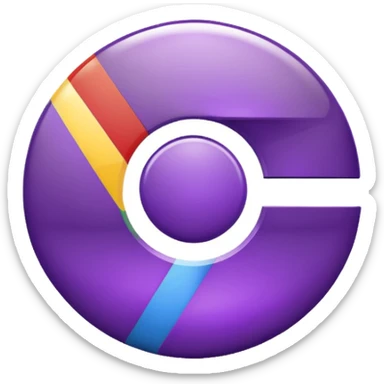 dark purple google chrome logo sticker
