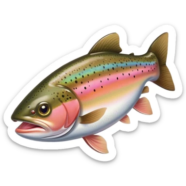 Rainbow trout fishing for rainbow trout sticker