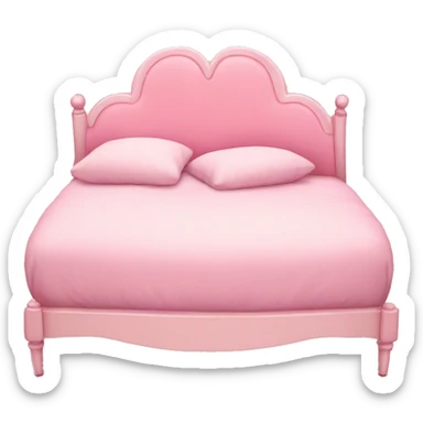 Pink vintage heart bed sticker