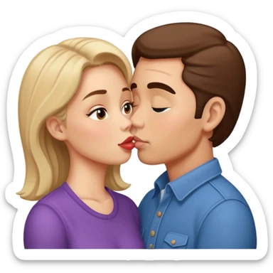 Maggie y Glenn besandose de The walking dead  sticker