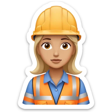 female labour worker fainted sticker