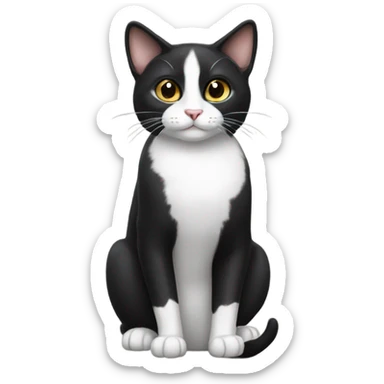 Tuxedo cat sticker