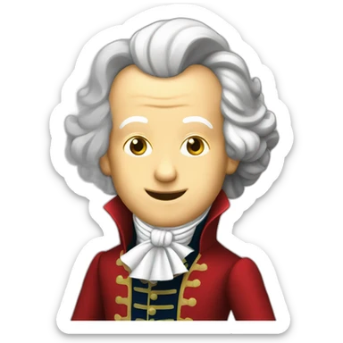 Mozart raving  sticker